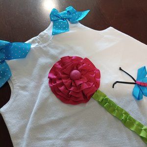 Cre8ions Size 5Y Girls Summer Dress with Appliqué